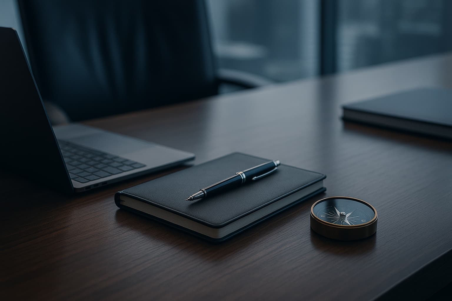 Tavolo di lavoro con documenti e laptop